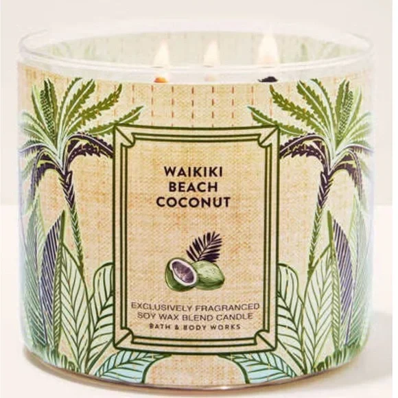 NWT Bath and Body Works Waikiki Beach Coconut
3-Wick Candle- 14.5 oz - Picture 7 of 7